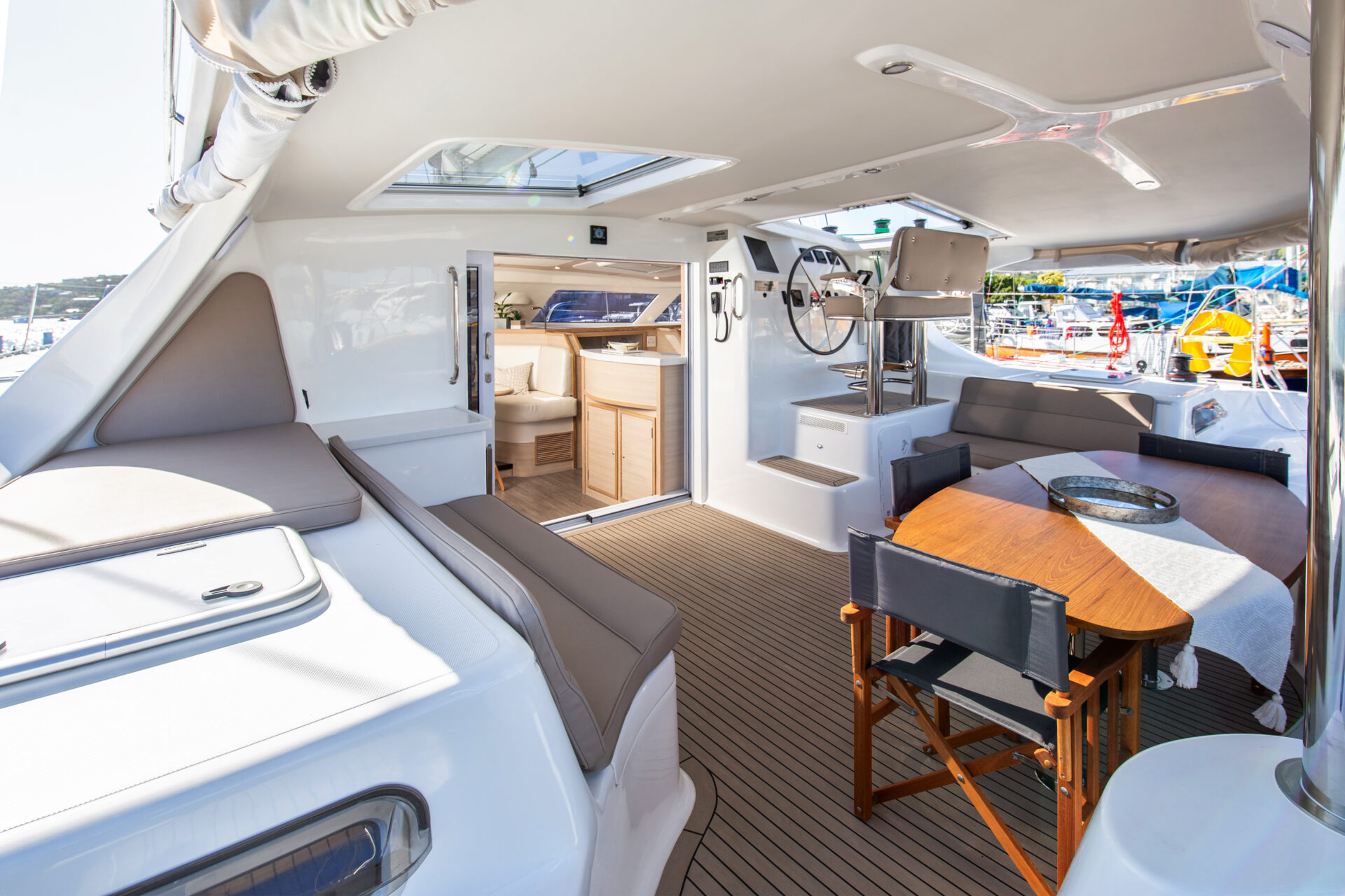 Interior View Of A Luxury Catamaran